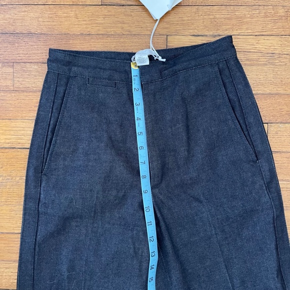 NWT COS Women's Straight Leg Fit Denim Chinos Pants Navy Blue High Rise Size 2 - Picture 7 of 9